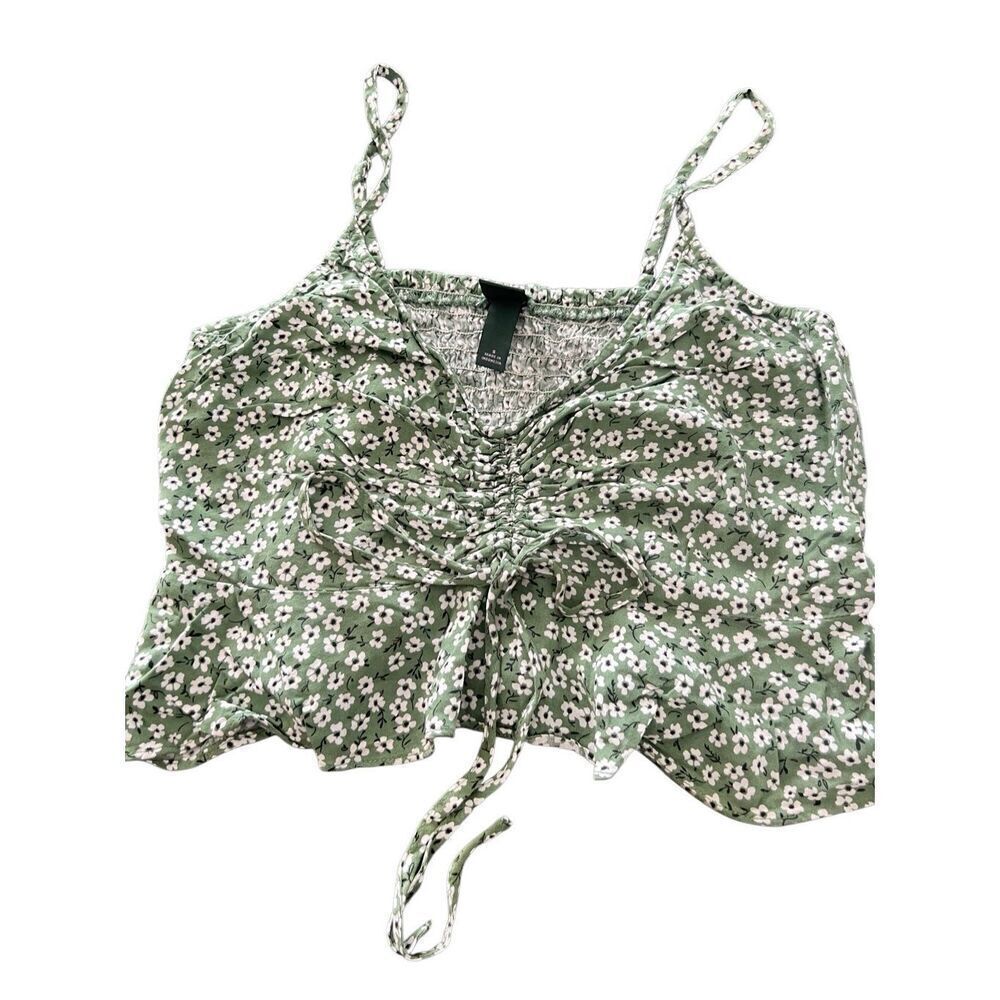 Wild Fable flowers crop tank top size S